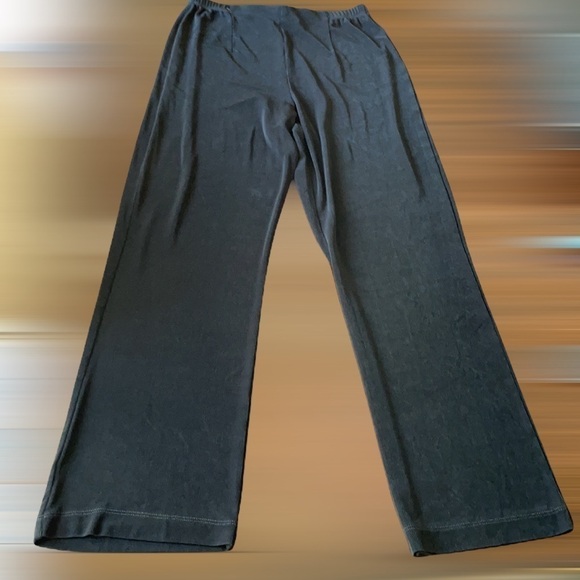 Chico's Travelers Fine Rib Pull On Elastic Waist Pants Black - Picture 1 of 9